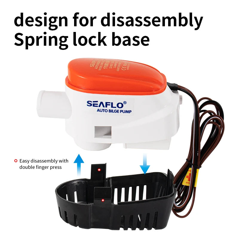 Premium Marin Länspump 12V/24V - Automatisk Dykbar Pump för Båt & Yacht