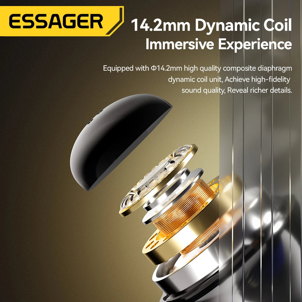 Essager Sport Hörlurar 3.5mm - Trådbundna In-Ear Headset med Mikrofon & In-line Kontroll