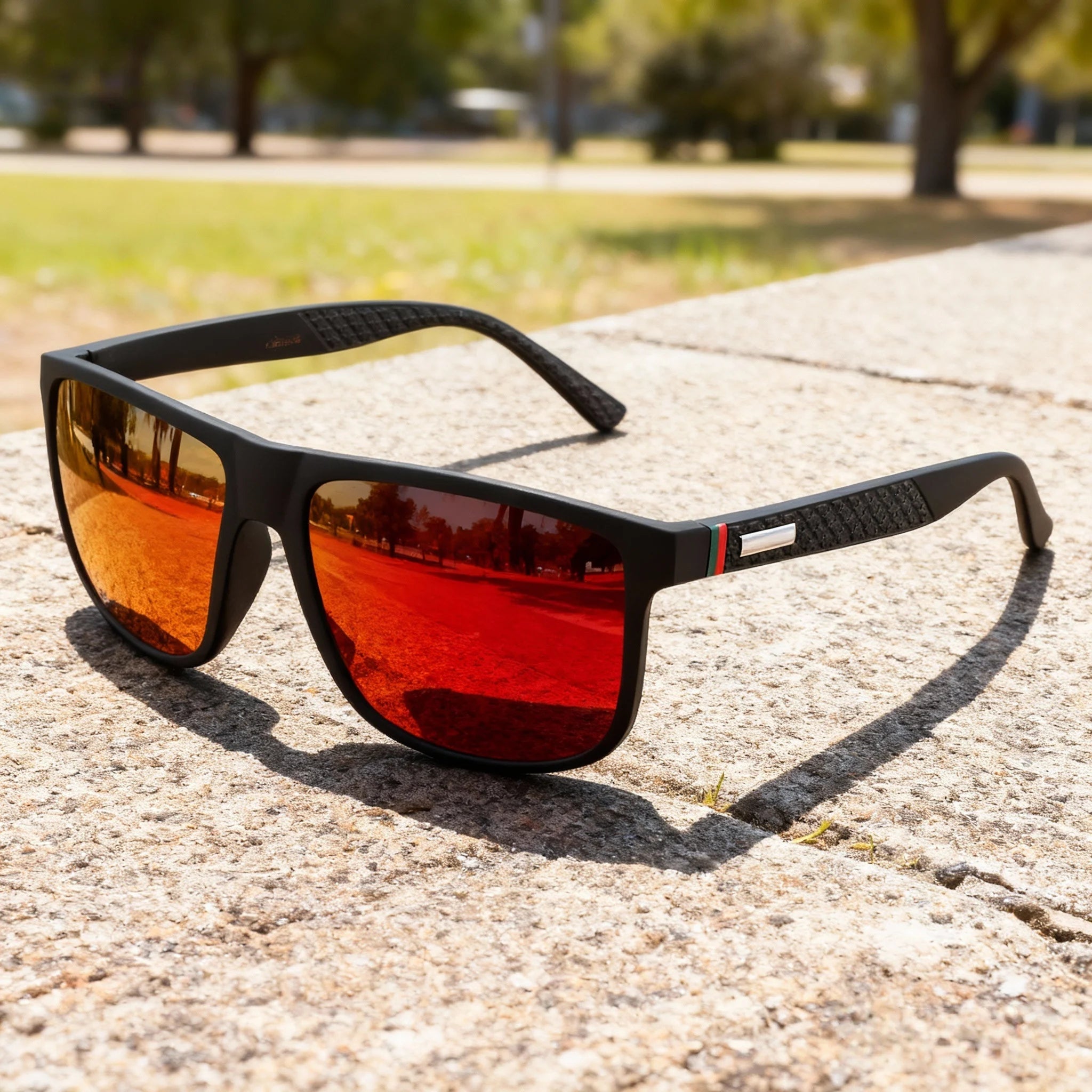 Vintage Fyrkantiga Solglasögon Män Kvinnor Lyxigt Varumärke