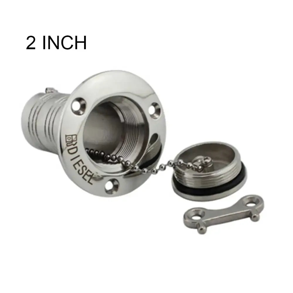 Dackpåfyllning Båt 38/50mm 316 Rostfritt Stål | Bränsle Vatten Diesel 2inch-diesel Huvudlager