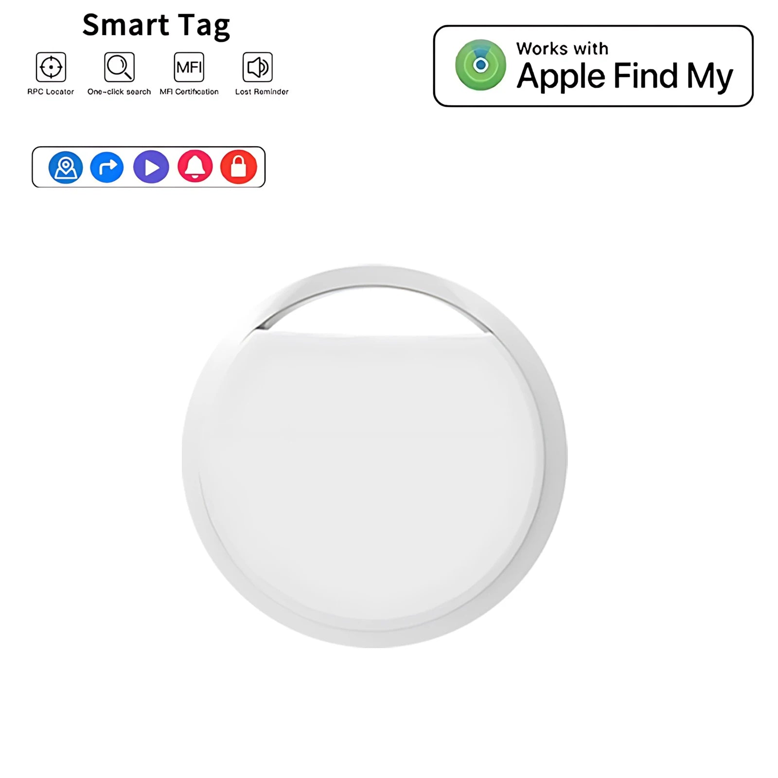 Mini GPS Tracker 2-Pack för iPhone - Apple Find My | MFI-Certifierad Bluetooth Spårare