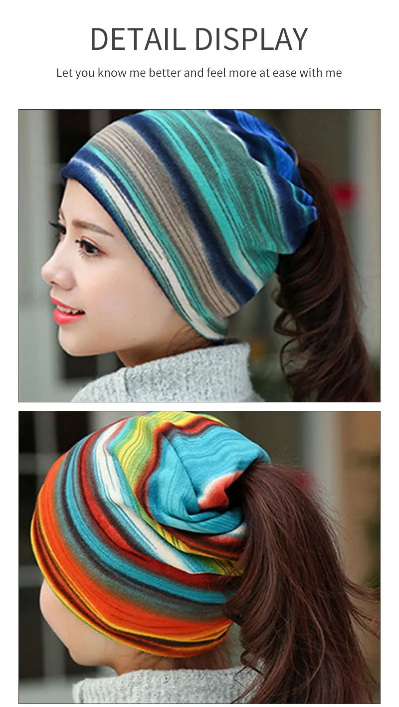 Tunn Stickad Mössa - Multifunktionell Beanie Höst & Vinter | Unisex Dam & Herr