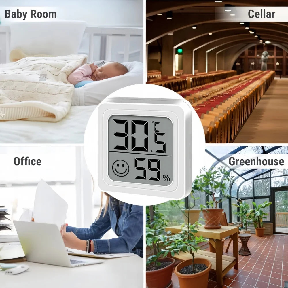 LCD Digital Termometer & Hygrometer med Komfortindikator - Väderstation Inomhus