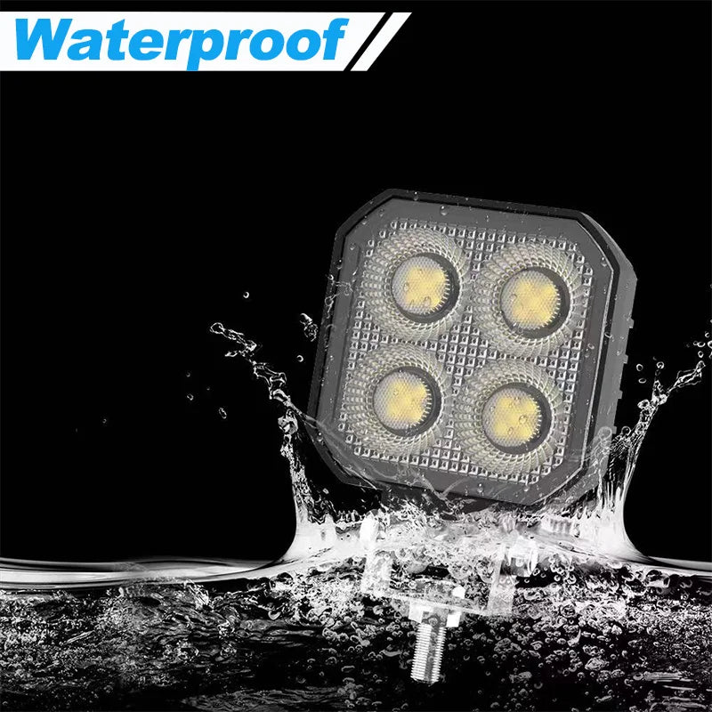3 Inch 4 LED Rectangle Floodlight 9-32V 18W Car led Work Light For Jeep Truck Boat Tractor ATV Offroad 4X4 Barra LED Headlight