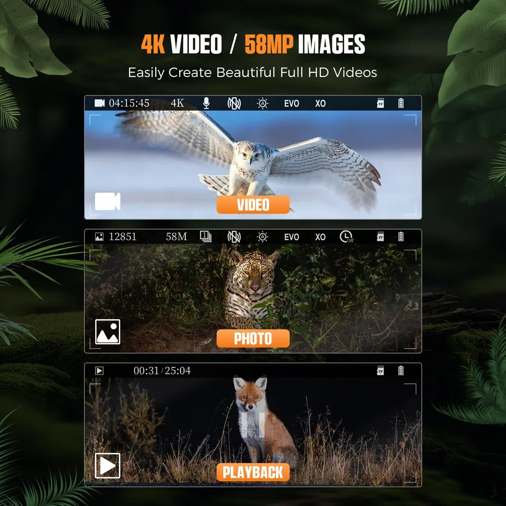 Nattsynskikare - 3.99" Skärm, 5000mAh, 5x Zoom