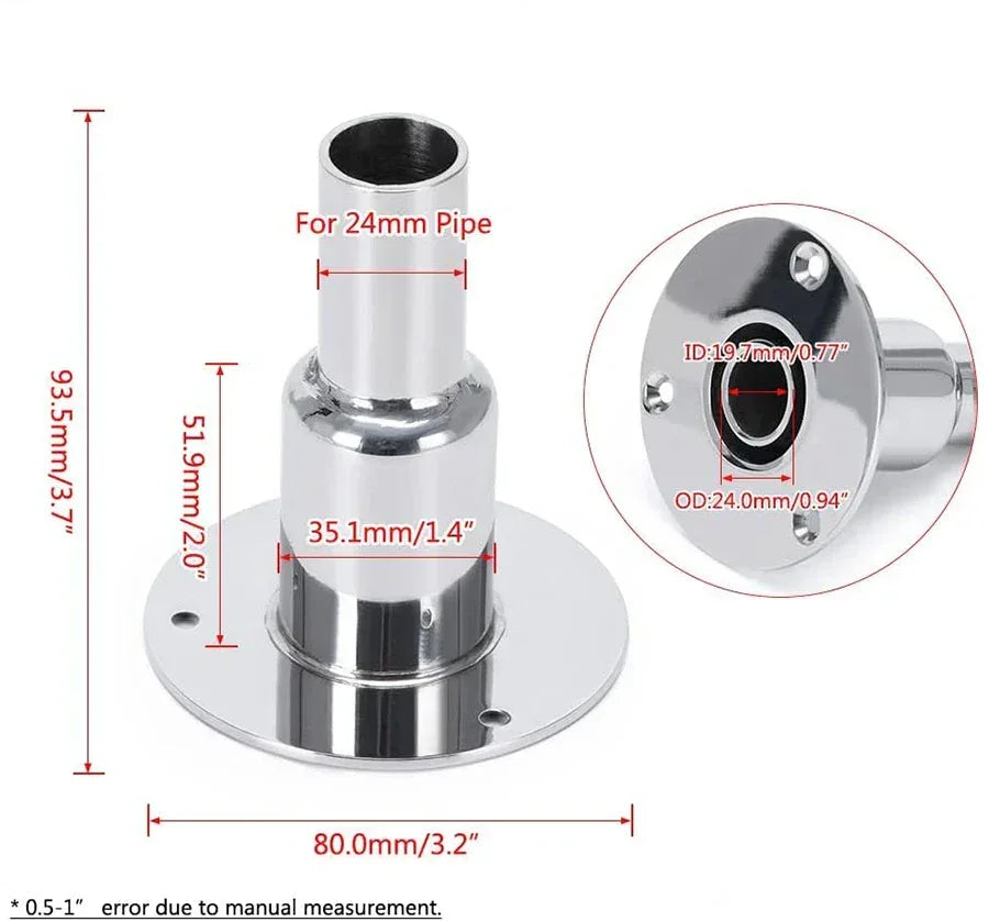 24mm Rostfritt Stål Genomföring för Dieselvärmare - Båt & Marin