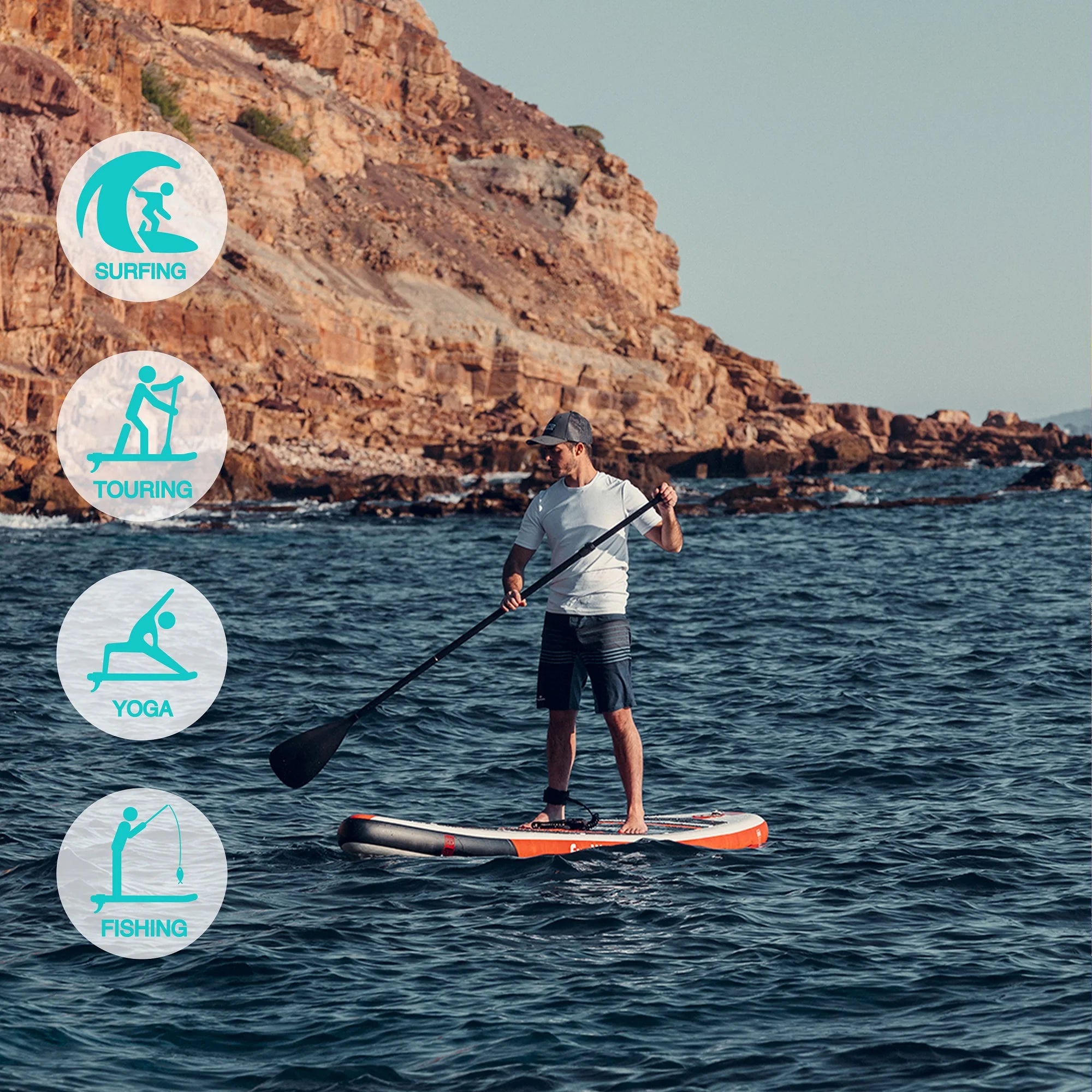 FunWater Uppblåsbar Paddleboard – Komplett Kit med Torrbag