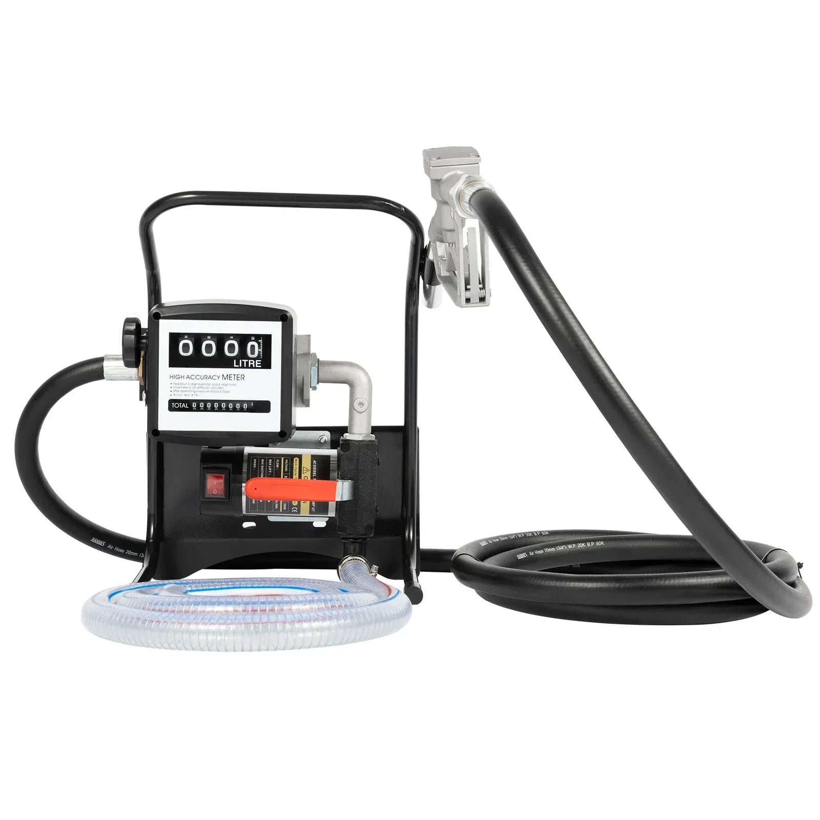 Elektrisk Dieselpump 220V 200W - Bärbar Bränslepump med Automatisk Pistol 220V EU