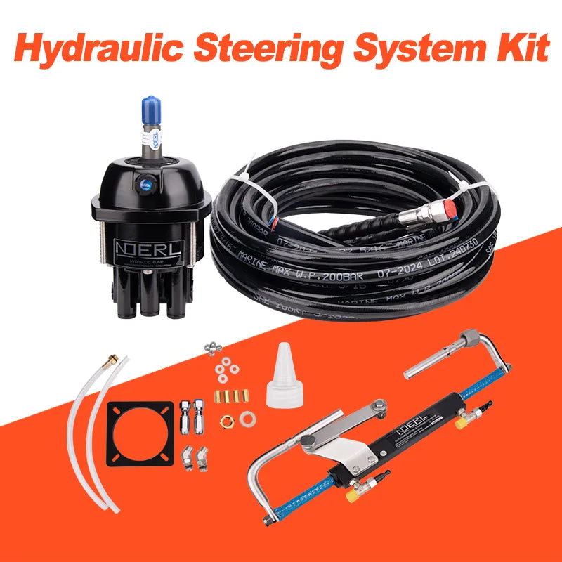 Hydrauliskt Styrsystem för Båtmotor - Komplett Kit för Utombordare upp till 90 HK