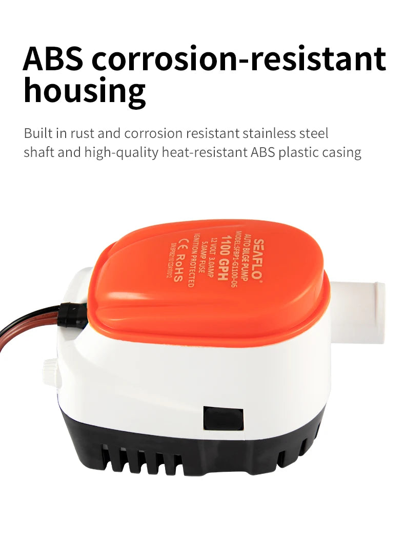 Premium Marin Länspump 12V/24V - Automatisk Dykbar Pump för Båt & Yacht