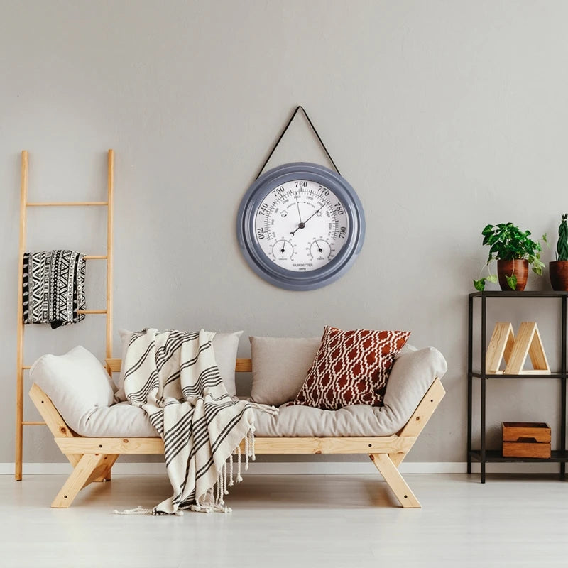 3-i-1 Digital Barometer Termometer Hygrometer - Väggmonterad Väderstation