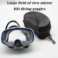 Professional Large Frame Diving Mask , With Nasal Valve, Adult,Swimming Goggles, Anti-fog Diving Goggles, Snorkeling Equipment svart
