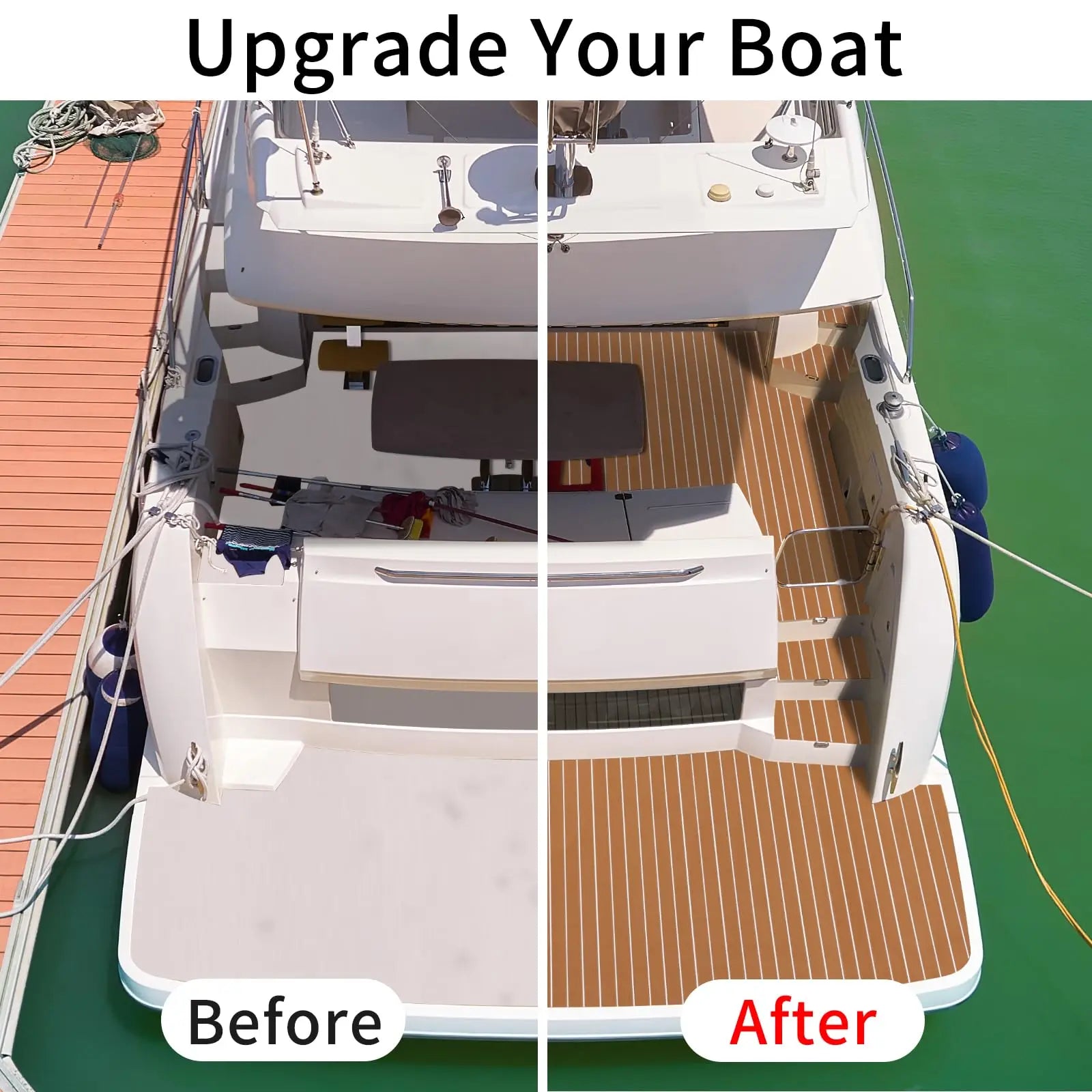2400x900x6mm Båtgolvbeläggning EVA-skum – Halkfri Självhäftande Marinmatta