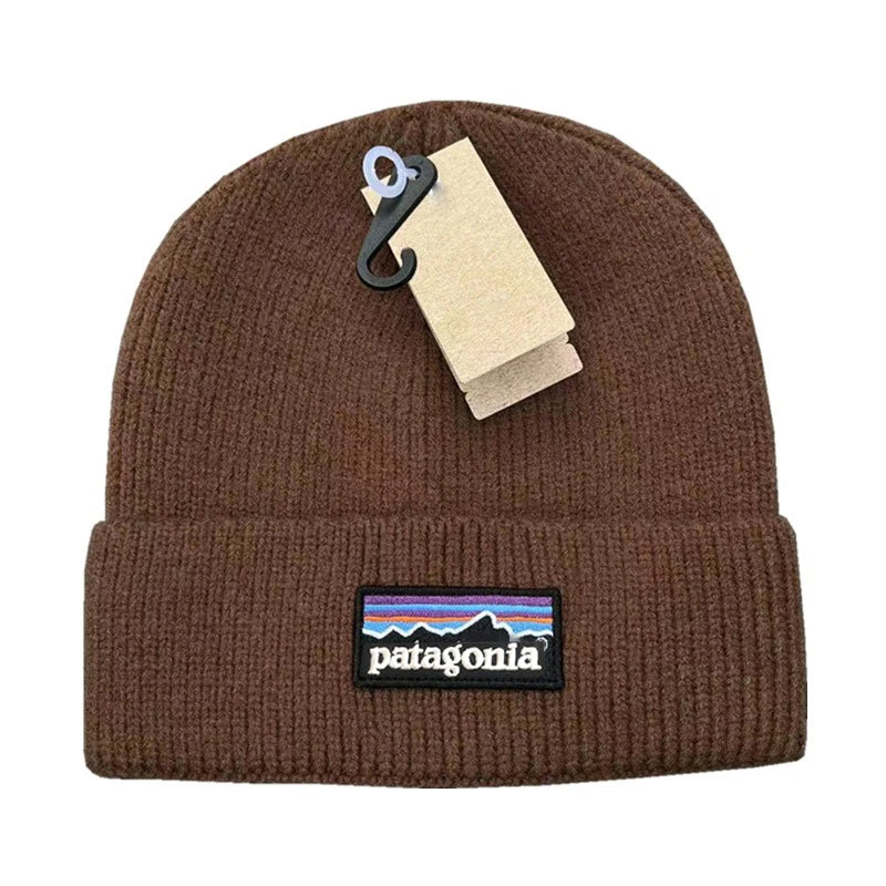 Unisex Knitted Wool Hats Winter Knitting Thick Beanie Hat Double Layer Solid Color Velvet Warm Bonnet Cap 13