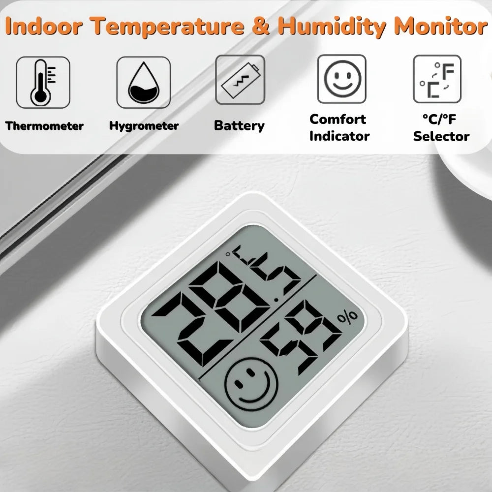 LCD Digital Termometer & Hygrometer med Komfortindikator - Väderstation Inomhus