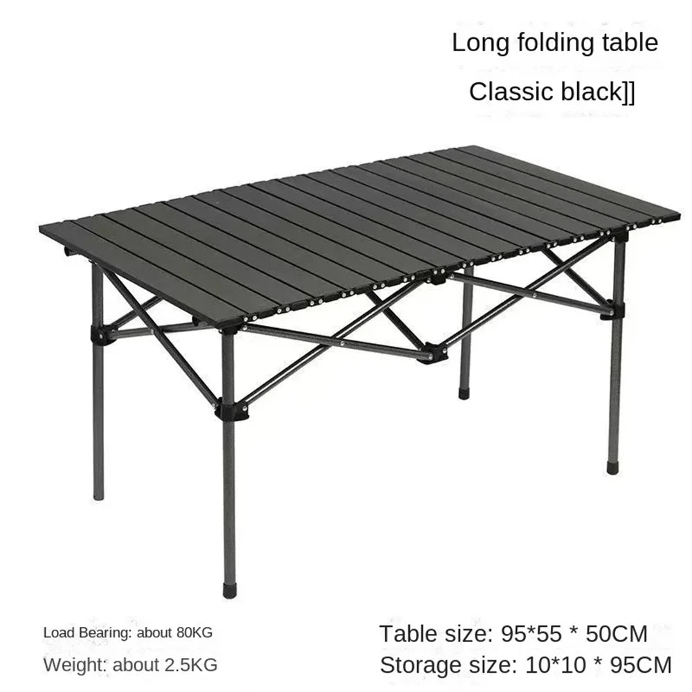 Aluminiumlegering Hopfällbart Bord – Campingbord för Utomhusbruk