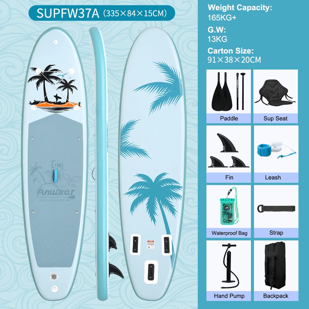 FunWater Uppblåsbar Paddleboard – Komplett Kit med Torrbag SUPFW37A Polen