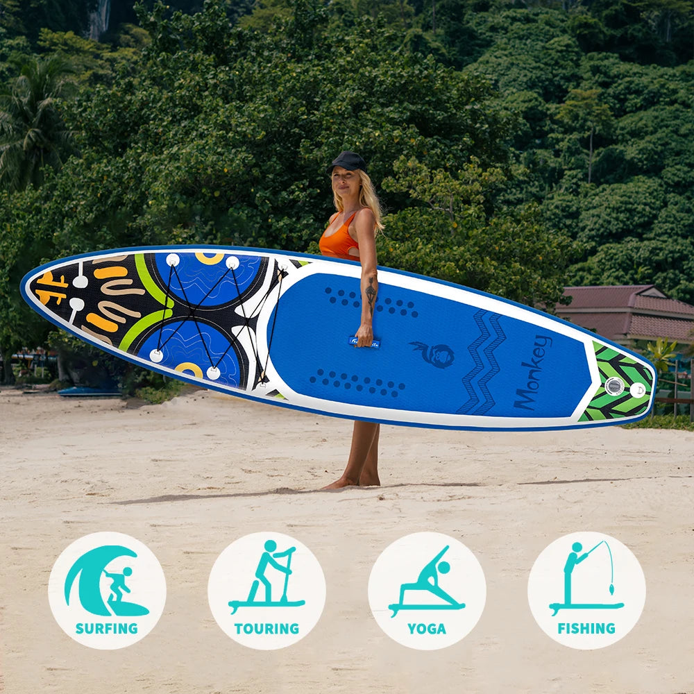 Uppblåsbar SUP-bräda 335cm - Lätt Paddelbräda för Yoga och Touring