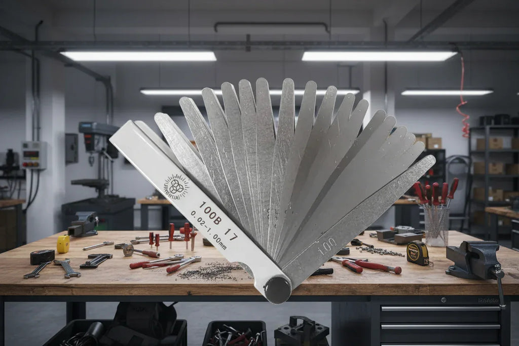 Precisionsmätare 17 Blad - Professionell Ventiljusteringsverktyg 0.02-1.00mm MTWXGJ001-100X17