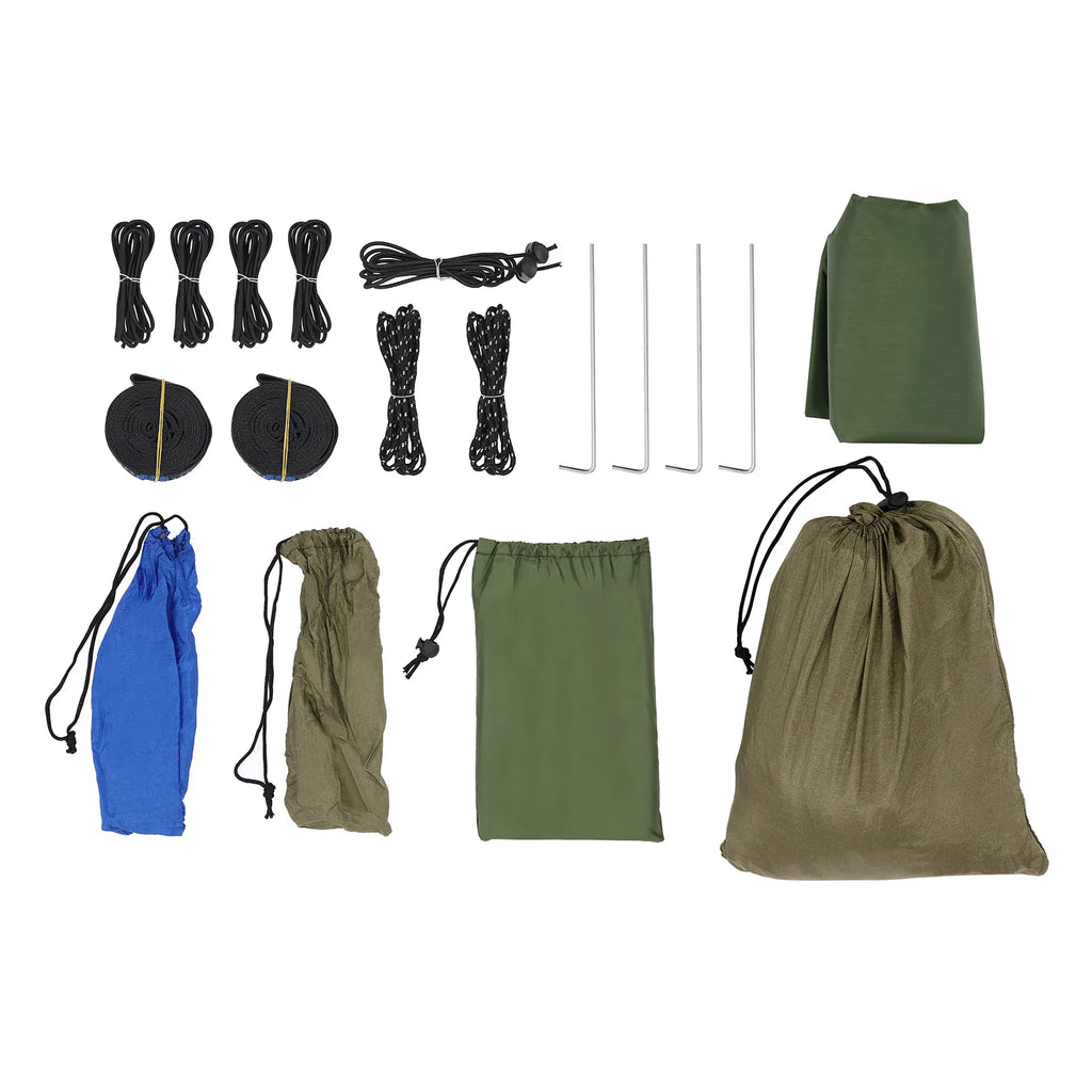 Portable Camping Hammock and Canopy Awning Olive Drab Beach Hammock Canopy