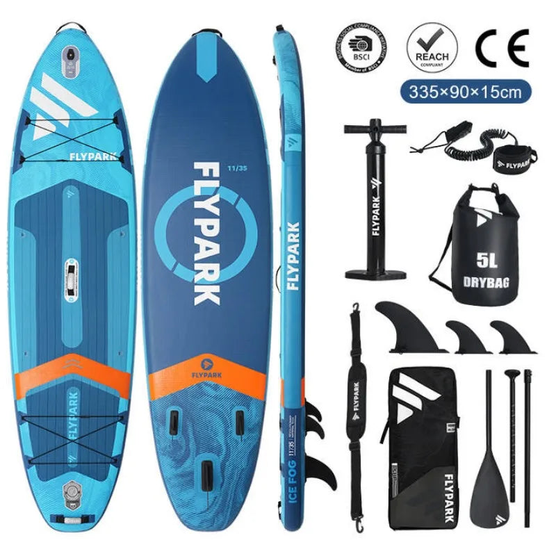 Inflatable Paddle Board SUP 3-in-1 - Portable Beach Boogie Board, Surf Wakeboard & Surfboard | Outdoor Sports Water Equipment
