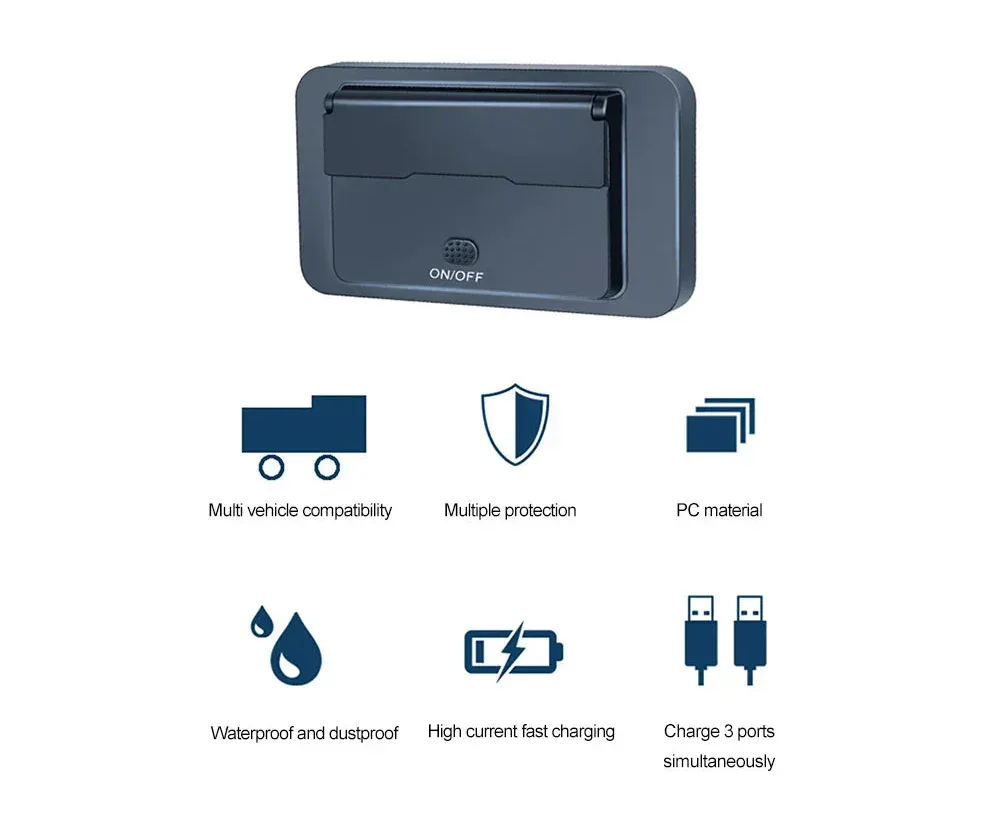 USB-laddare för bil med snabbladdning PD 20W & QC3.0