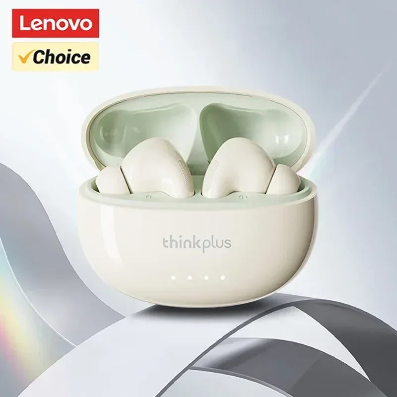 Lenovo LP5 PRO Wireless Bluetooth 5.4 Earphones TWS HiFi Sound Gaming Earbuds LP5Pro Sport headset Long Standby Touch Control LP5 Pro Beige >M