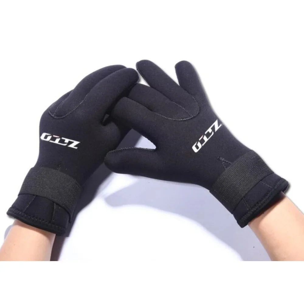 3mm Neoprene Diving Gloves Mens Womens Non-slip Swimming Gloves Black Warm Wetsuit Gloves for Kayak Surfing Snorkeling Hunting d