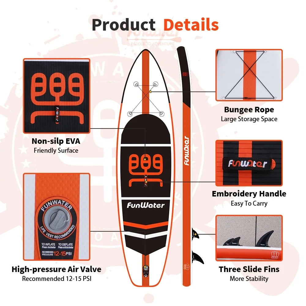 Uppblåsbar SUP Paddleboard - Premium Stand Up Paddle Board för Fiske och Fritid