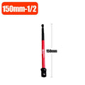 Professionell Hylsadapter Set 1/4" 3/8" 1/2" - Hex Shank för Slagskruvdragare 150mm-1-2