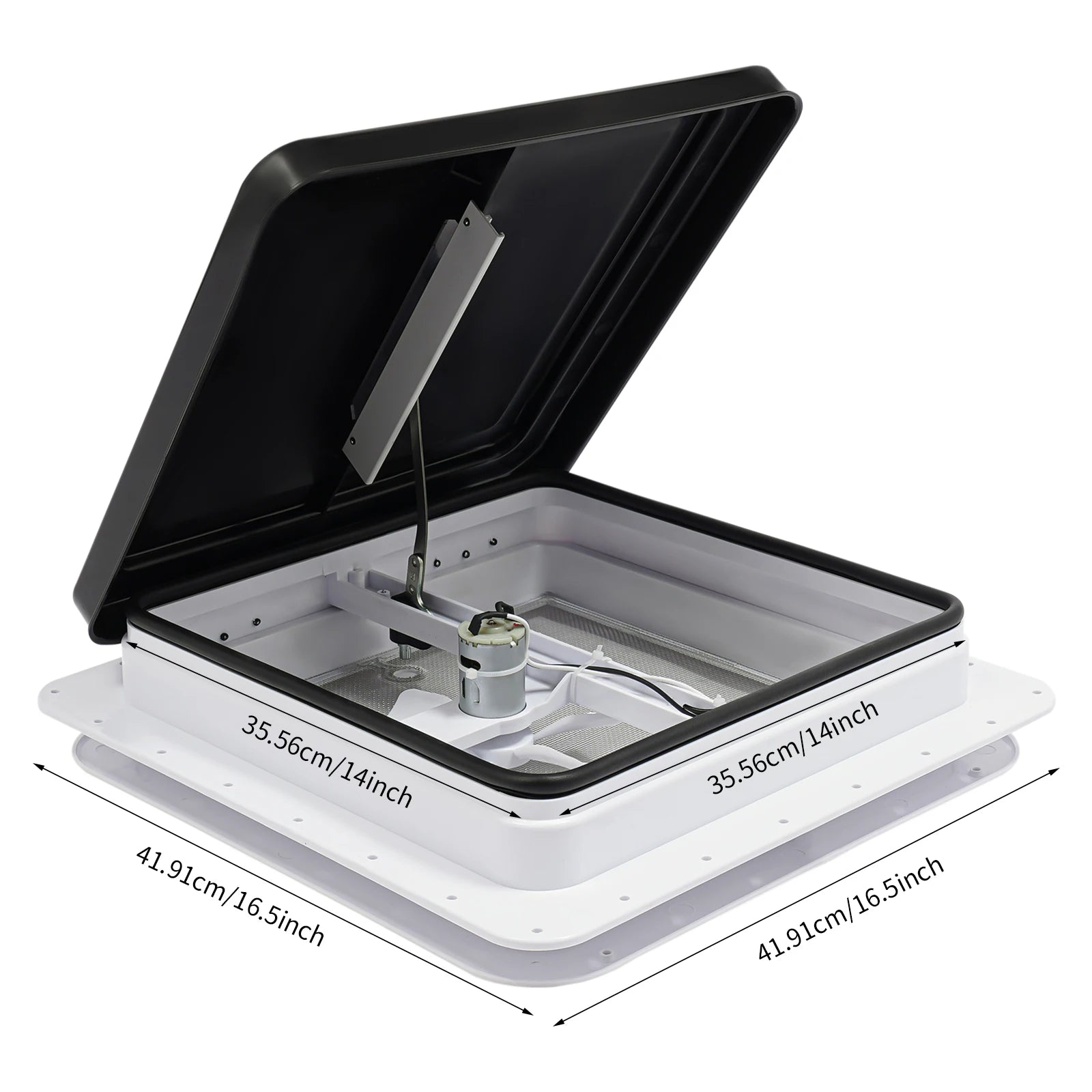 14 inches Caravan Ventilation Skylight| Universal RV Fan Vent Camper Exhaust Fan w/ Screen Window 14 tum Tyskland