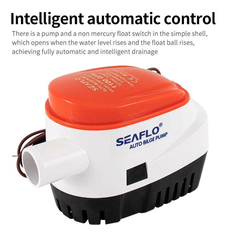 Premium Marin Länspump 12V/24V - Automatisk Dykbar Pump för Båt & Yacht