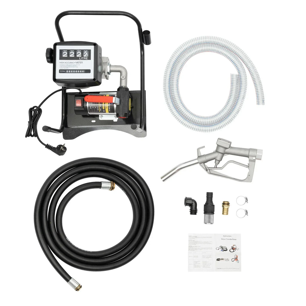 Elektrisk Dieselpump 220V 200W - Bärbar Bränslepump med Automatisk Pistol