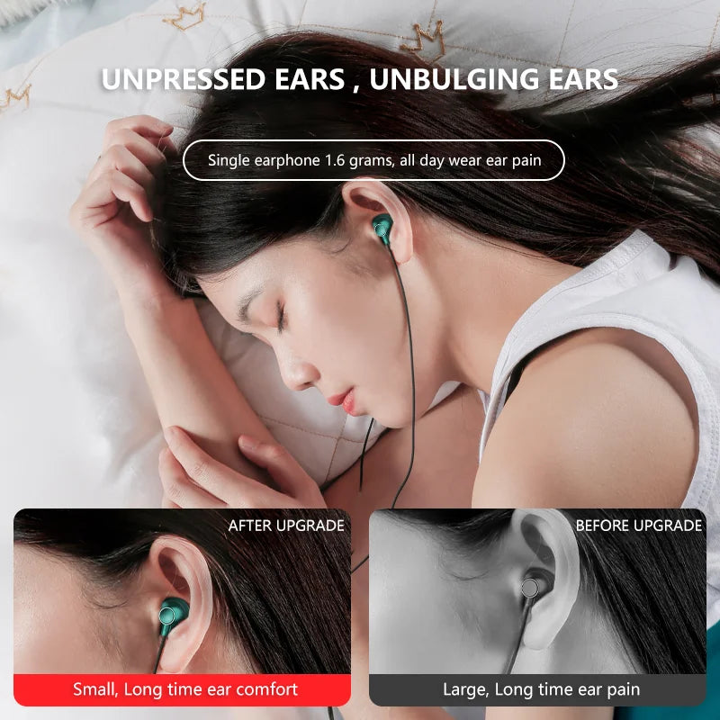 Type-C/3.5mm Kabelanslutna Hörlurar - Dubbel Bass In-Ear med Mikrofon & Karaoke