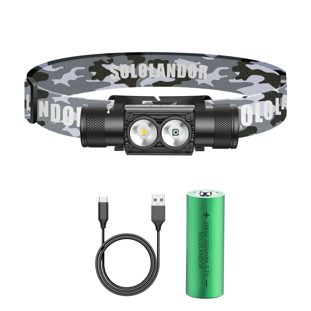 Professionell LED Pannlampa 600lm - Vit & Röd Belysning USB-C Laddbar.