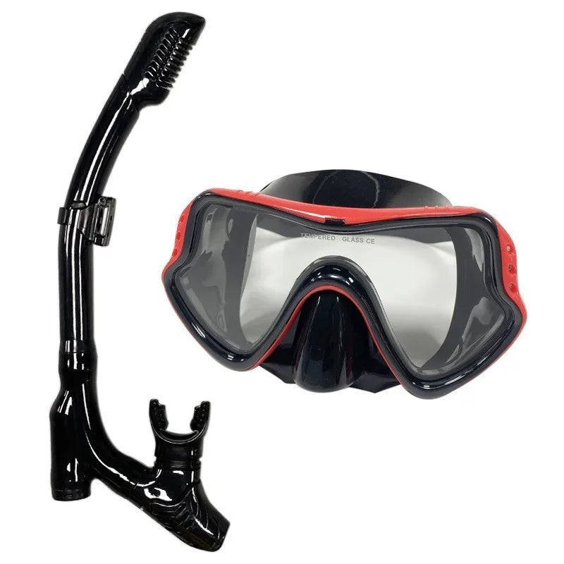 QYQ Diving Mask Professional Snorkel Diving Mask and Snorkels Goggles Glasses Diving Swimming Easy Breath Tube Set Snorkel Mask