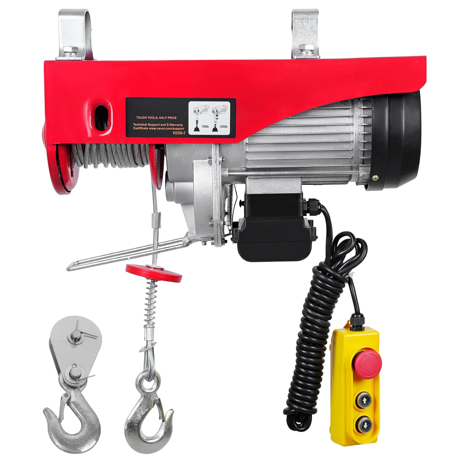 Elektrisk Vinsch 1000 kg - Professionell Ståltrådsvinsch med 12m Lyftkapacitet
