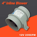 Länsfläkt 12V 4" In-Line 235CFM - Marin Båtfläkt för Motorrum och Kabytt Ventilation grå Polen