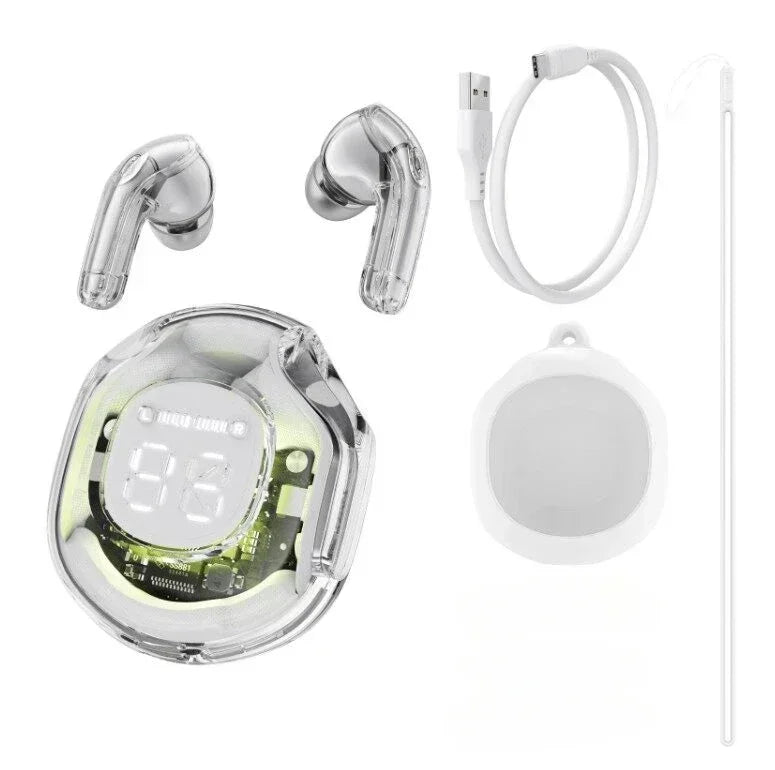 T8 Trådlösa Bluetooth Hörlurar - TWS Earbuds med LED Display och Laddningsetui