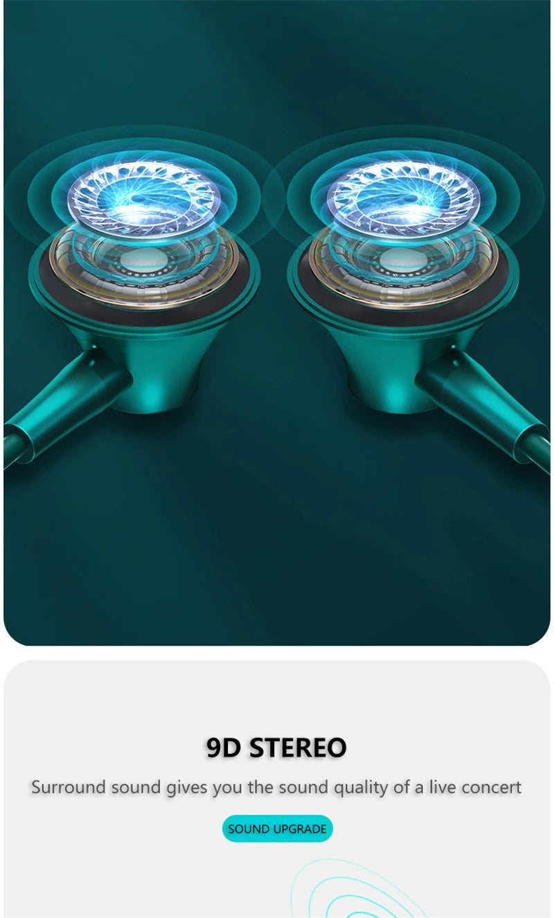 Type-C/3.5mm Kabelanslutna Hörlurar - Dubbel Bass In-Ear med Mikrofon & Karaoke