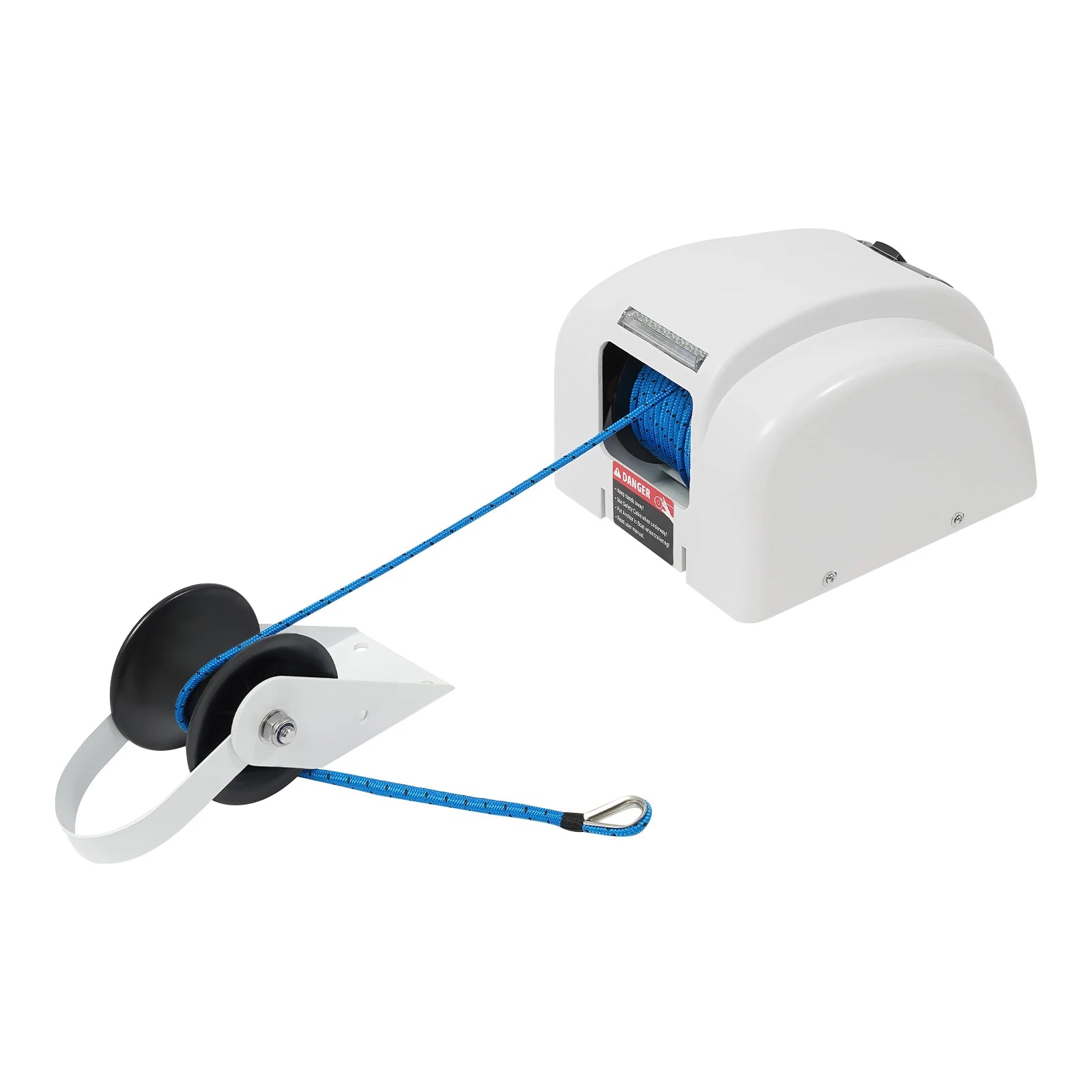 Electric Anchor Winch| 45lbs 12V Remote Control Saltwater Boat Anchor Winch W/ 100ft Rope| Marine Saltwater Boat Accessories
