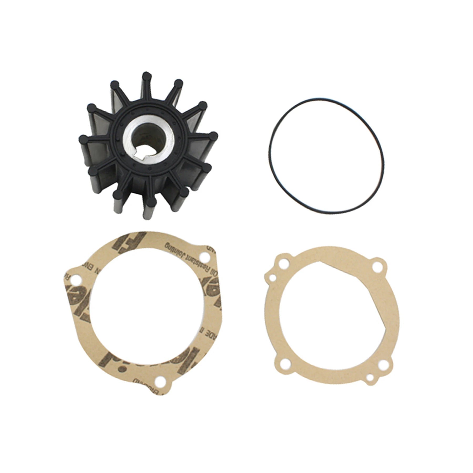 Vattenpump Impeller Kit för Volvo Penta 818680 - 12-Bladig Komplett Kit med Packningar