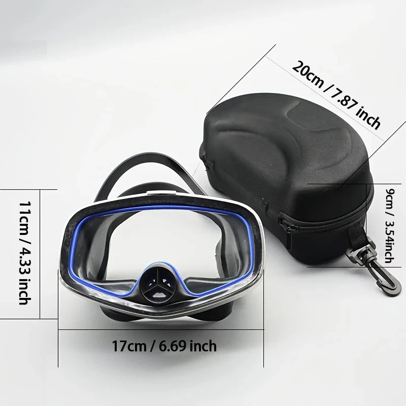 Professional Large Frame Diving Mask , With Nasal Valve, Adult,Swimming Goggles, Anti-fog Diving Goggles, Snorkeling Equipment