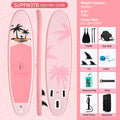 Tax Free EU Stock FunWater SUPFW37B Pink Palm Tree Paddle Board with Kayak Seat 3-7 Days Delivery ISUP Complete Kit Women SUPFW37B Poland