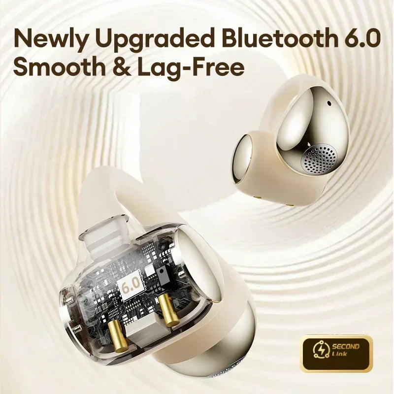 Lenovo RS110 Öronklämma Bluetooth Hörlurar - Trådlösa Sportöronsnäckor med Öppet Öra
