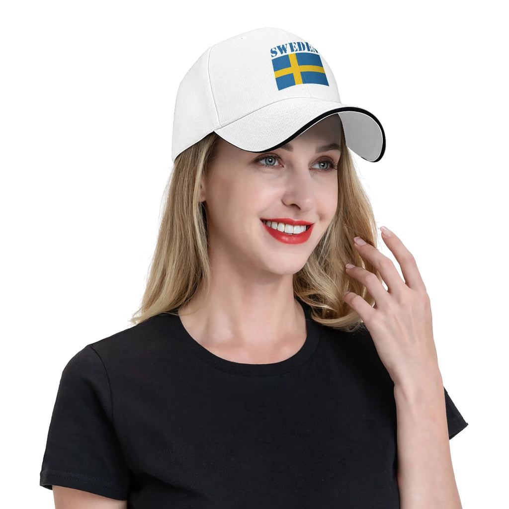 Sverige Flagga Baseballkeps - Andningsbar Dad Hat Snapback Unisex