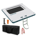 Uppblåsbar Flytande Plattform 10x10ft med 4x7ft Trampolin – Badplattform för Sjö, Pool & Strand