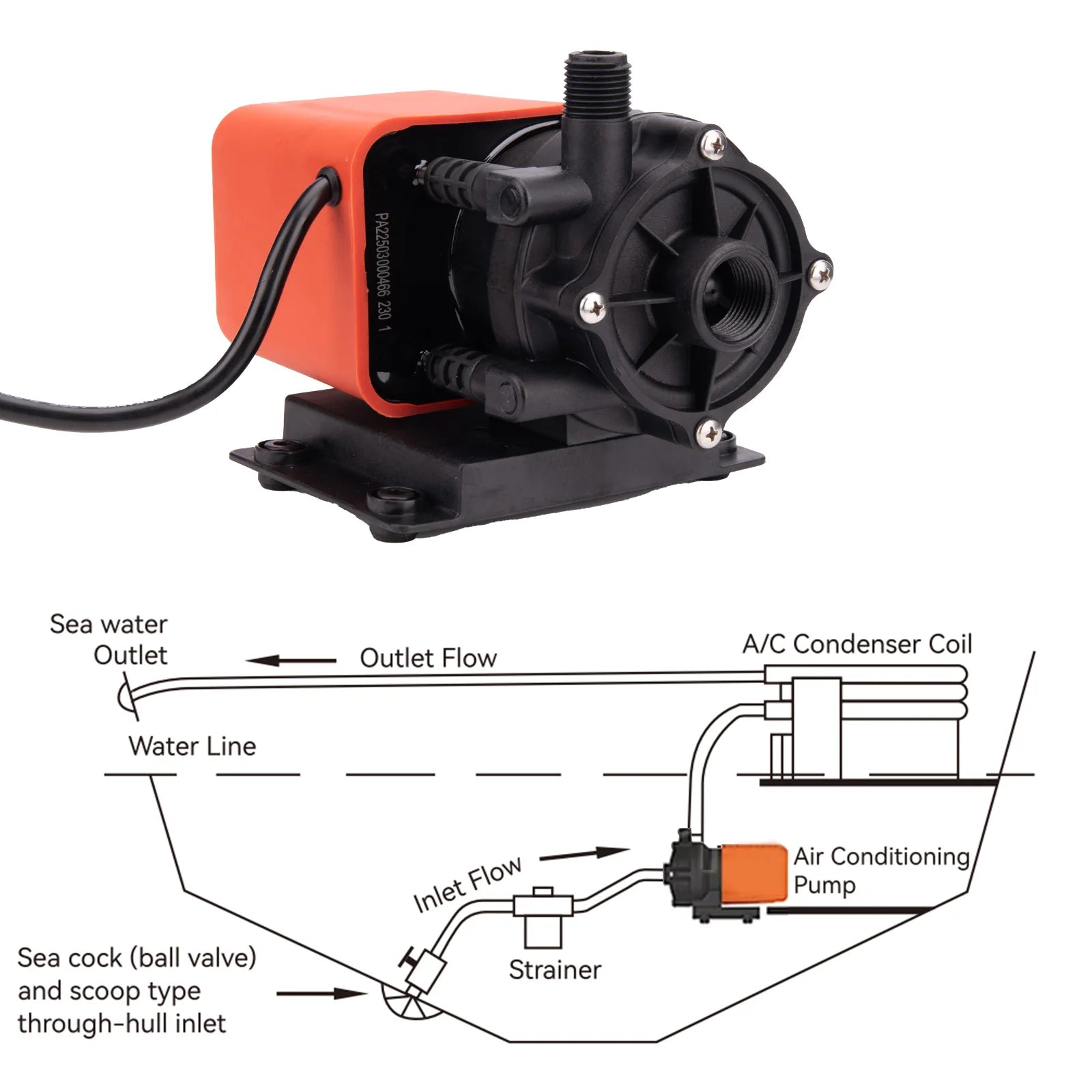 SEAFLO 230V Marin Luftkonditioneringspump