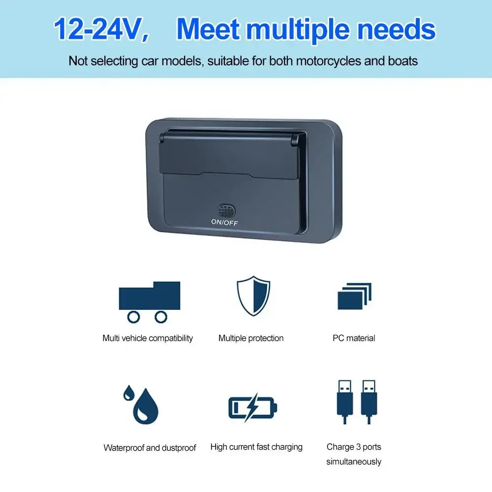 USB-laddare för bil med snabbladdning PD 20W & QC3.0