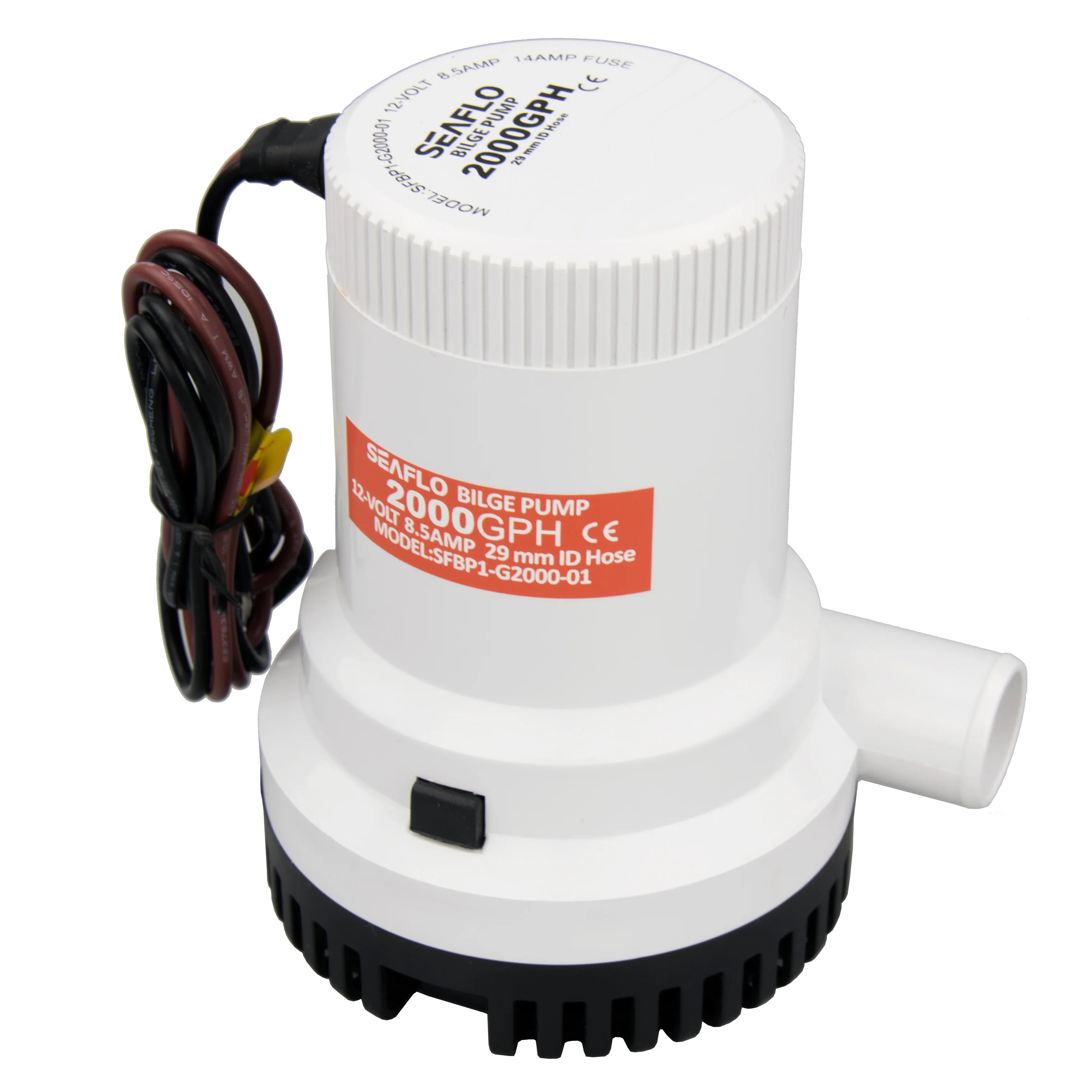 2000GPH 12V Marine Bilge Pump – Heavy Duty Submersible Electric Water Pump for Boat, RV, Yacht Drainage